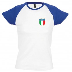 T-shirt femme bicolore Italie