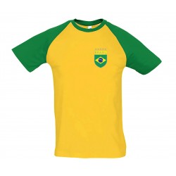 T-shirt bicolore homme Brésil