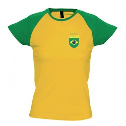 T-shirt bicolore femme Brésil