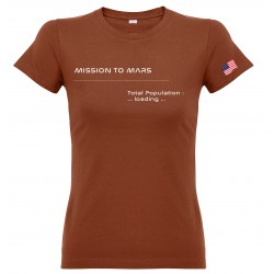 T-shirt Mars femme terracotta