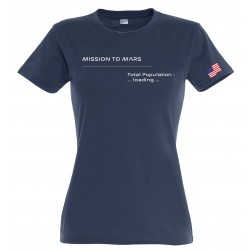 T-shirt Mars femme denim