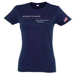 T-shirt Mars femme marine