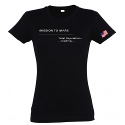 T-shirt Mars femme noir