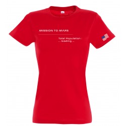 T-shirt Mars femme rouge