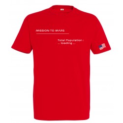 T-shirt Mars enfant rouge
