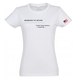 T-shirt Mars femme blanc